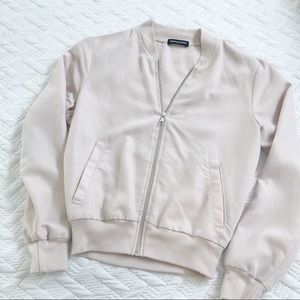 American Apparel Light Pink Bomber Jacket Size XS